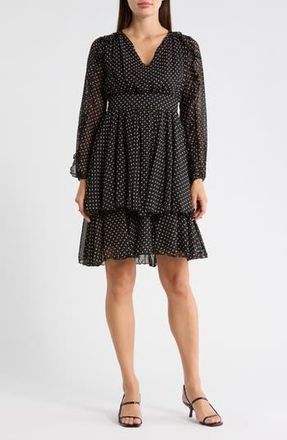 Elie Tahari The Sophia Dress in Noir And White Polka Dot at Nordstrom Rack, Size 10
