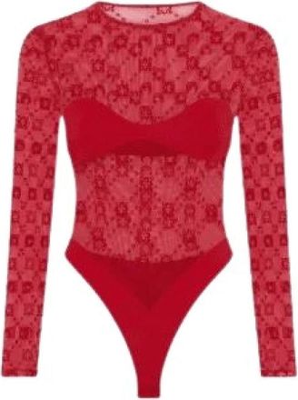 Marine Serre Dames, Tops, Rood, Maat: S