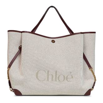 Chlo&eacute; Tassen, Dames, Beige, ONE Size, Katoen, Clover Tote Bag