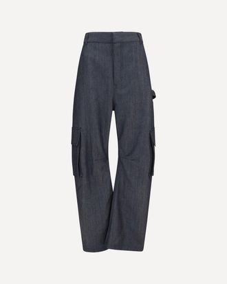 Balenciaga Pantaloni Cargo stampa denim Woman 34