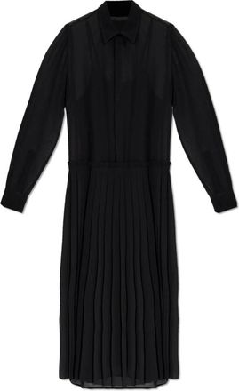 Ami Jurk met geplooide afwerking - Dames - Casual kleedjes - Zwart - XS - Polyester - Kleedjes
