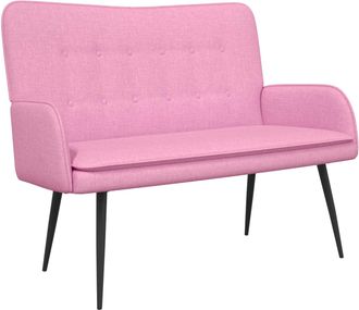 vidaXL Sof&aacute; De 2 Plazas Rosa 115 X 61 X 87 Cm Tela Vidaxl