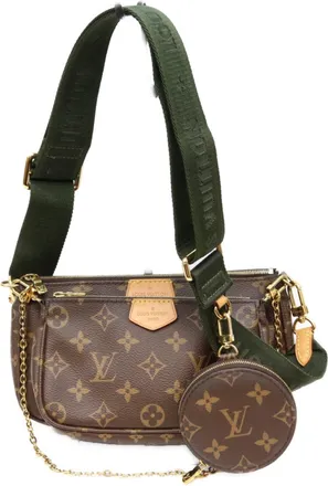 Louis Vuitton Brown Khaki Monogram Shoulder Bag (Pre-Owned)