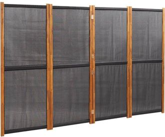 vidaXL Biombo Divisor De 4 Paneles Negro 280x180 Cm Vidaxl
