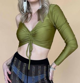 Blue Blush Green Eyed Girl Top In Watergrass