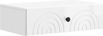 vidaXL Mesa Lateral Montada En La Pared 59 X 34,5 X 17 Cm Brillante Vidaxl