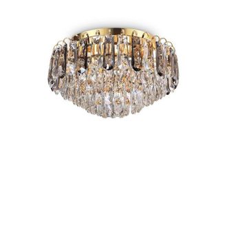 Netlighting Magnolia Indoor Crystal Flush Ceiling Lamp 7 Lights Gold G9