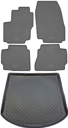 OEM Ford Mondeo Iv Turnier Kombi (5 Puertas) De 09.2007 A 12.2014. Juego: Alfombrillas De Goma Para Coche + Alfombrilla Para Maletero