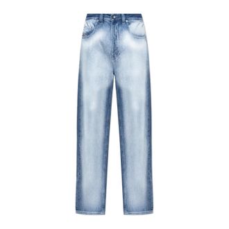 Diesel Straight Jeans, male, Blue, Size: W30 L32 2001 D-Macro-Fsi2 Jeans