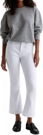 AG - Adriano Goldschmied Farrah Boot Crop Jeans In Gallery White