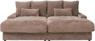 Pascal Morabito Sof&aacute; fijo terciopelo 3 plazas topo 232x170cm