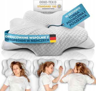 OEM Almohada Ortop&eacute;dica Viscoel&aacute;stica Gluckstoff Butterfly Bamboo Premium Ce Blanca