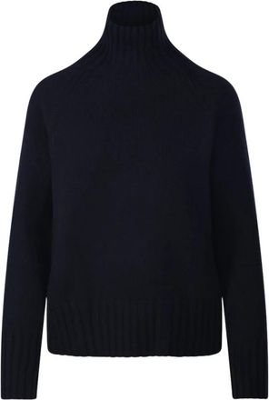 Max Mara Mantova Turtleneck Trui - Dames - Coltruien - Blauw - XS - Wol - Truien & Vesten