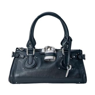 Chlo&eacute; Paddington Full-grain Leather Shoulder Bag - female - Chlo&eacute; - Handbags - Black - ONE SIZE - Bags