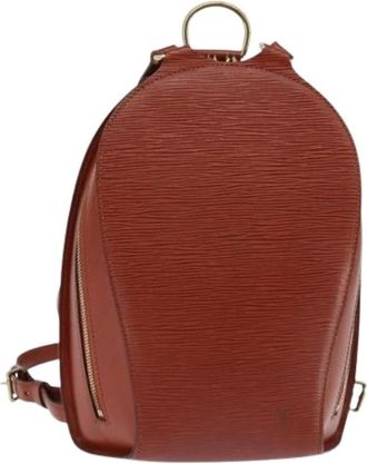 Louis Vuitton Pre-owned Backpacks, female, Brown, Size: ONE SIZE Pre-owned Leather Backpack