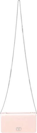 Valentino Cartera de Cadena con Firma VLogo - Bags - Mujer - Rosa - ONE SIZE