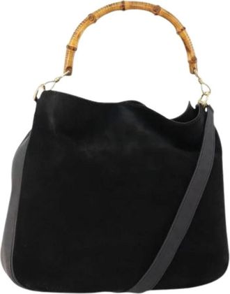 Gucci Pre-owned Handbags, female, Black, Size: ONE SIZE Pre-owned Vintage Shoulder Bag