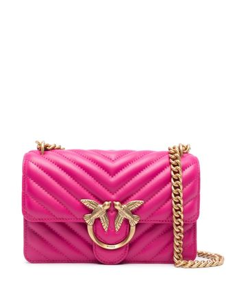 Pinko Kleine Love Bag One leren tas - Roze