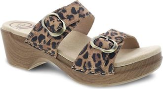 Dansko Womens Sophie Sandals In Leopard Suede