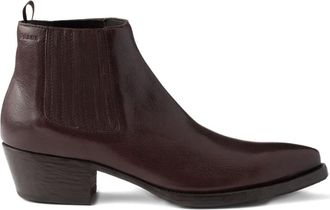 Prada Stivali Chelsea in pelle 55mm - Marrone