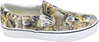 Vans Elastische Canvas Slip-On Rubberen Zool Schoen - Dames - Loafers - Veelkleurig - 36 1/2 EU - Schoenen