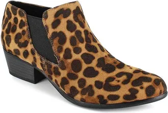 Esprit Womens Esprit Taya Boots Brown Leopard Print Block Heel Ankle Booties JOBB739