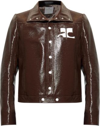 Courrèges Jassen, Heren, Bruin, S, Leather Jassen