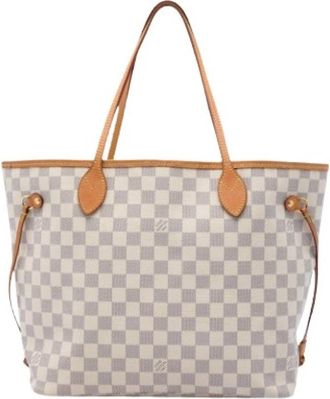 Louis Vuitton Pre-owned Neverfull MM - Dames - Vintage Shopper - Wit - ONE Size - Leer - Vintage