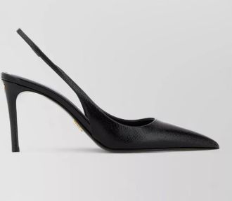 Prada leather pumps pointed toe stiletto slingback
