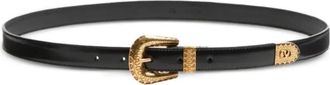 Valentino Garavani VLogo leather belt - Black