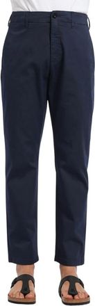 Department Five Reguliere Chino met Platte Zak - Heren - Chinos - Blauw - W30 - Katoen - Broeken