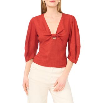 Parker Knot Front Top in Red Ochre at Nordstrom Rack, Size 12