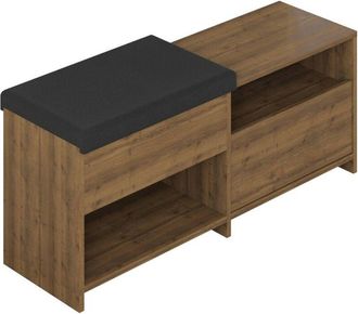 Dmora Zapatero Denebola, Zapatero, Armario De Entrada Multiusos, Zapatero, 120x41 H51 Cm, Roble - Dmora