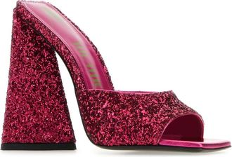 The Attico Womens Fuchsia Glitters Devon Mules Sandali Sandal