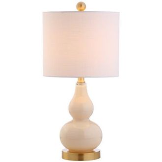Jonathan Y Designs Anya Mini Glass Table Lamp in Ivory at Nordstrom