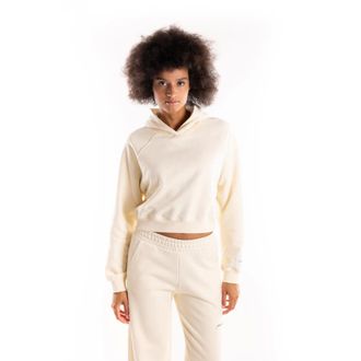 Hinnominate Sudadera con Capucha Amarillo Mantequilla - Sweatshirts & Hoodies - Mujer - Amarillo - M