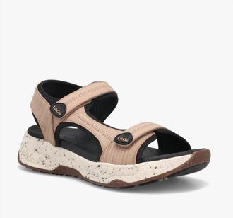 Taos Womens Super Side Sandals In Natural Emboss