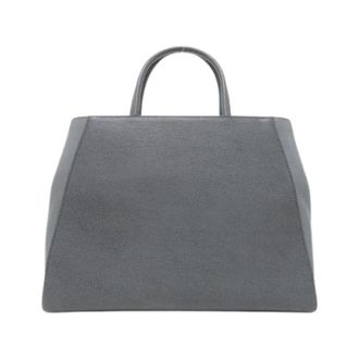 Fendi Pre-owned Shopping 2Jours MD Calf Tote Bag - Dames - Pre-owned - Grijs - Maat: ONE Size Leer