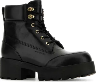 Givenchy Chunky Platform Lace-Up Boot - Black