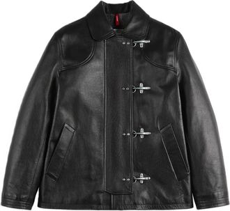 Fay Giacca Archive in Pelle con 4 Ganci - - Jackets - Uomo - Nero - M
