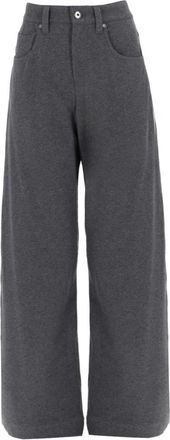 Brunello Cucinelli Pantaloni a gamba larga - - Trousers - Uomo - Grigio - S