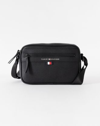 Tommy Hilfiger Mens Essential Logo Detail Reporter Bag in Black - One Size