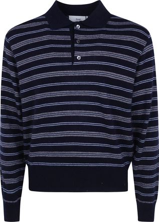 Dunst Striped Collared Sweater Unisex Collared Striped Sweater