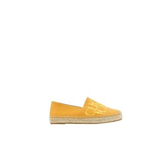 Carolina Herrera Espadrilles, female, Yellow, Size: 6 US Embroidered Leather Espadrilles