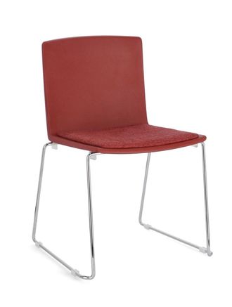 BIZZOTTO Juego 4 sillas acero rojo