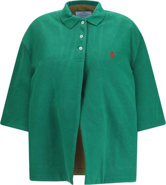 Prada Womens Pique Jacket Green-Camouflage Polyethylene Green/camouflage