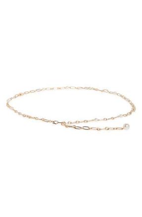 Kate Spade New York Faux Pearl Charm Chain Belt in Polished Gold at Nordstrom Rack, Size Small/medium