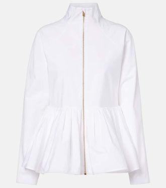 Alaia Peplum cotton poplin jacket
