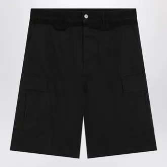 Maison Margiela Schwarze Cargo-Bermudashorts aus Wollmischung