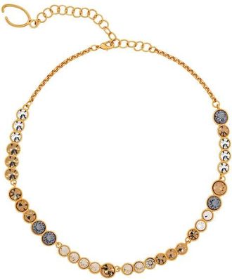 Oscar De La Renta Cascade Rhinestone Necklace in Rose at Nordstrom